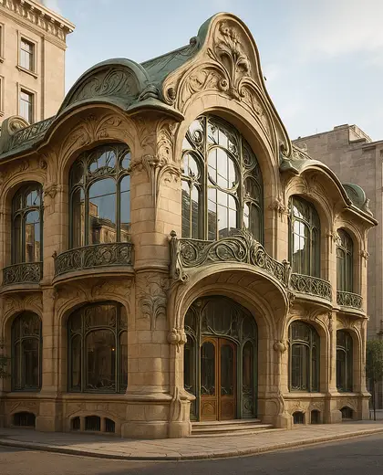 art nouveau house — conference hall (urban)