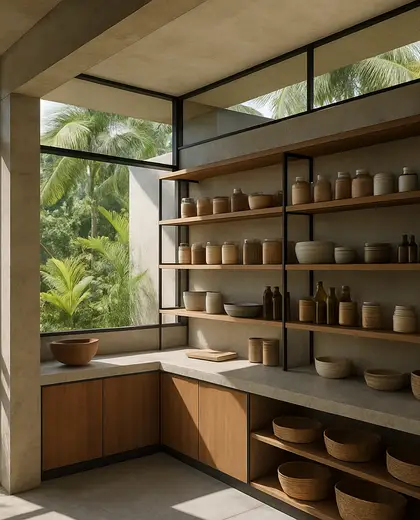 bauhaus building — pantry (tropical)