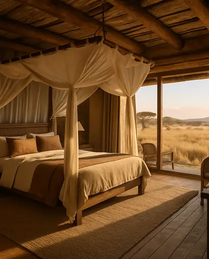 rustic hotel — master bedroom (savanna)