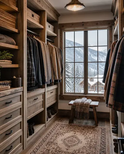 farmhouse house — walk in closet (alpine)