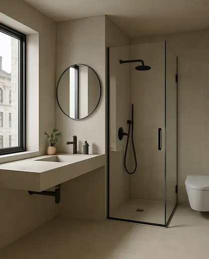 minimalist house — bathroom (urban)