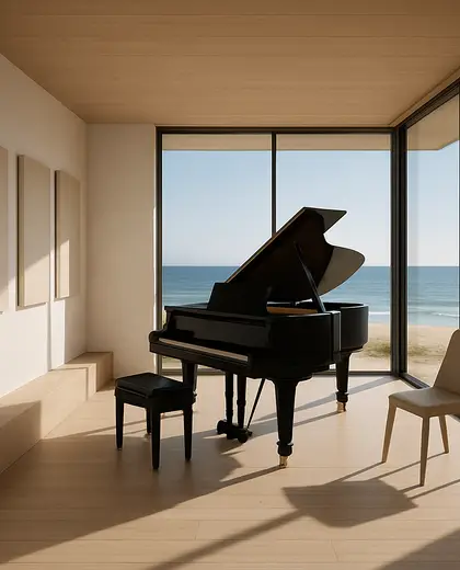 minimalist house — music room (beach)