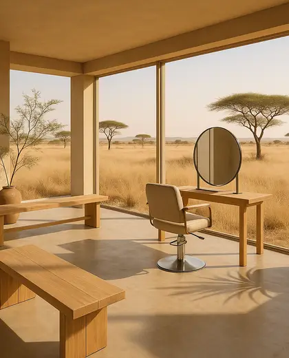 minimalist salon — workshop (savanna)