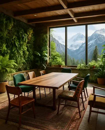 eclectic indoor garden — meeting room (alpine)