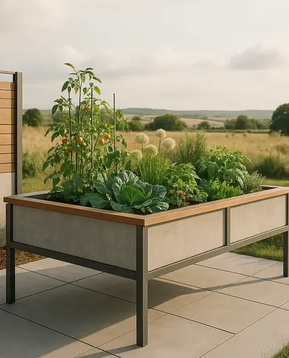 bauhaus garden — raised garden bed (rural)