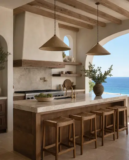 mediterranean condo — kitchen (ocean)
