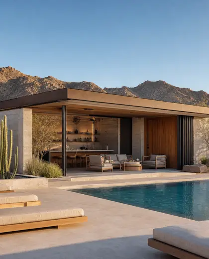 modern hotel — pool house (desert)