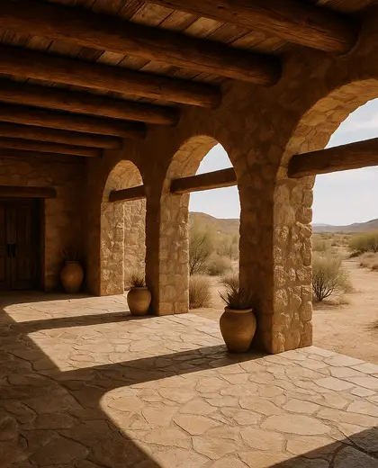 rustic salon — atrium (desert)