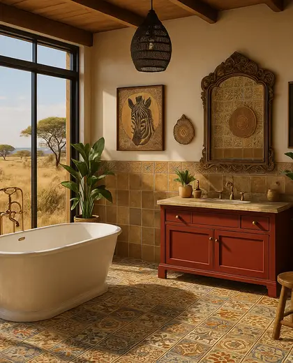 eclectic penthouse — bathroom (savanna)