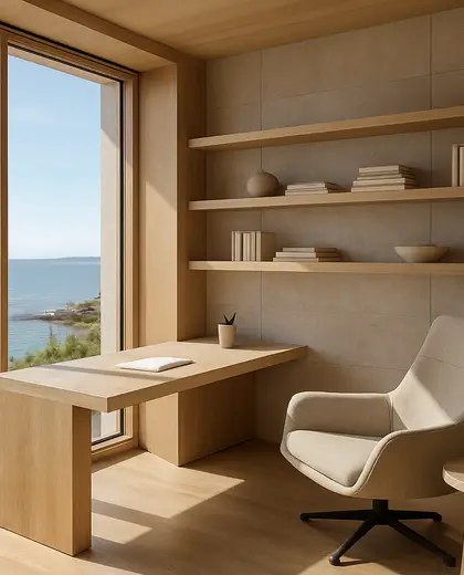 modern home — study (coastal)