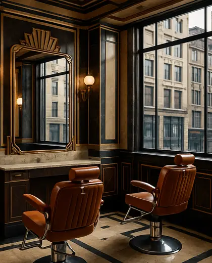 art deco salon — edging (urban)
