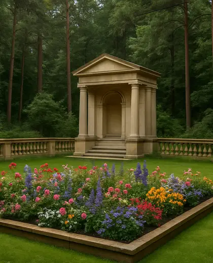neoclassical yard — flower bed (forest)