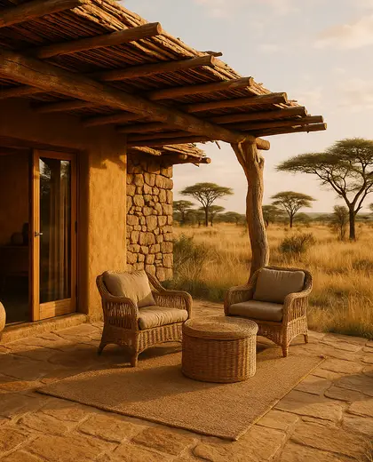 rustic apartment — terrace (savanna)