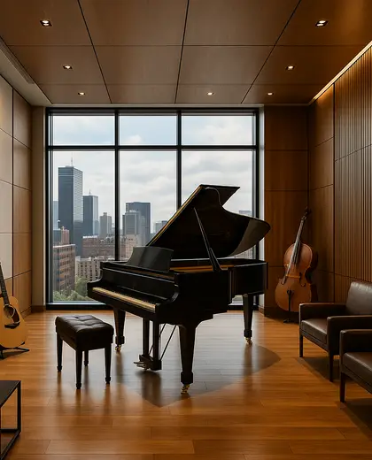 contemporary hotel — music room (urban)