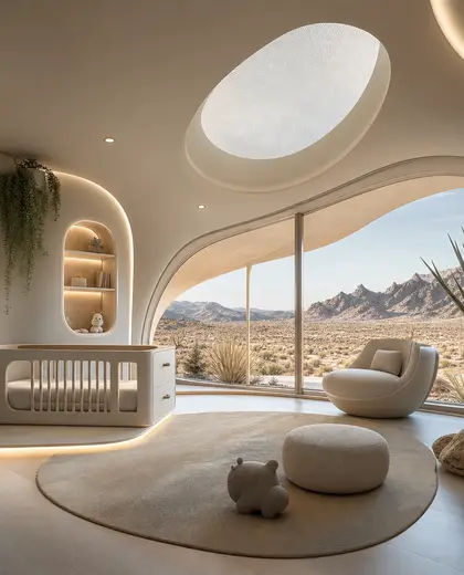 futuristic office space — nursery (desert)
