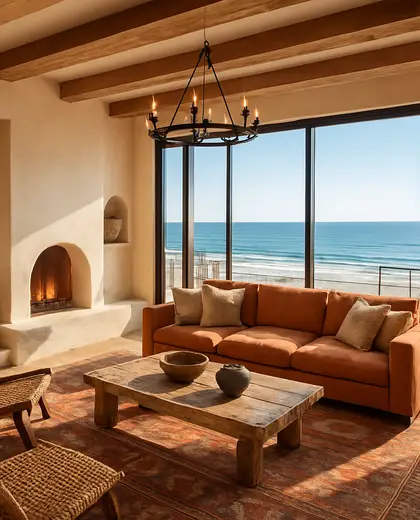 southwestern penthouse — living room (beach)