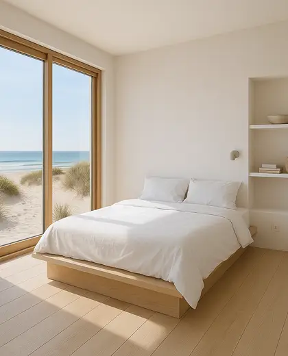 minimalist house — bedroom (beach)