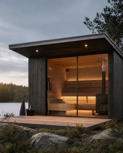 modern building — sauna (rural)