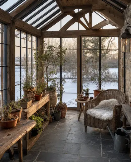 craftsman garden — winter garden (rural)