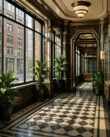art deco store — sunroom (urban)