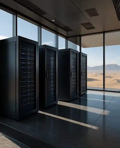 contemporary penthouse — server room (desert)