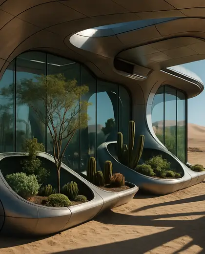 futuristic salon — nursery (desert)