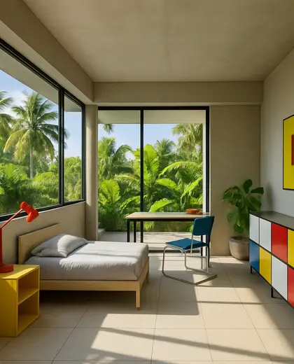 bauhaus house — youth room (tropical)