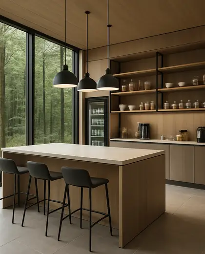 modern hotel — pantry (forest)