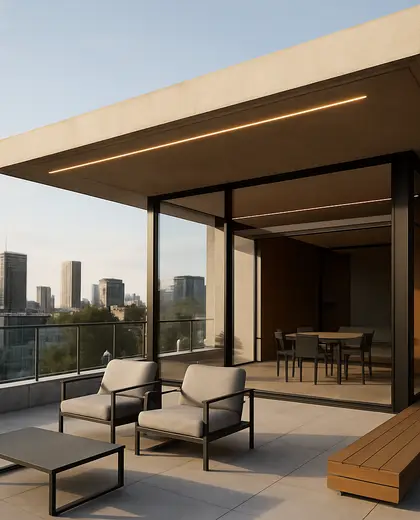 modern house — terrace (urban)
