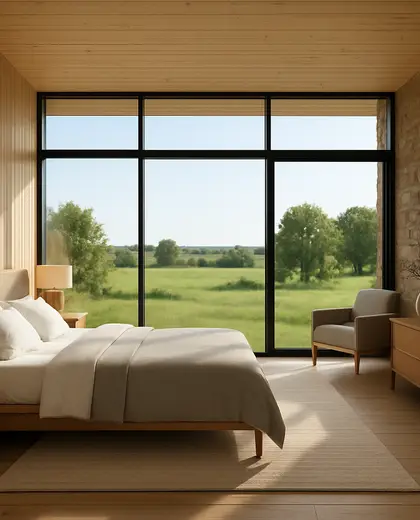 modern house — bedroom (rural)