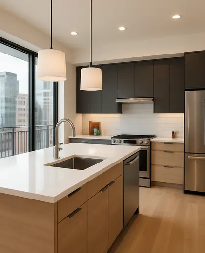 contemporary house — kitchen (urban)