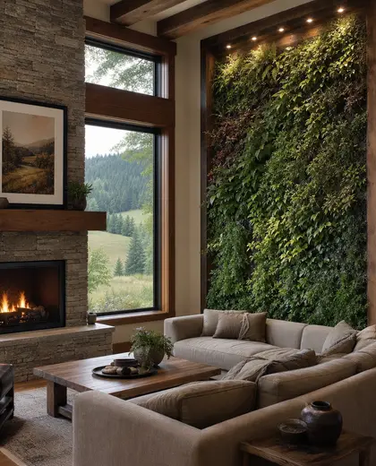 craftsman vertical garden — family room (rural)