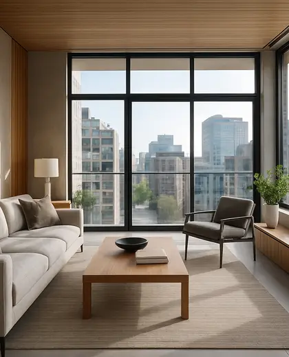 modern house — living room (urban)