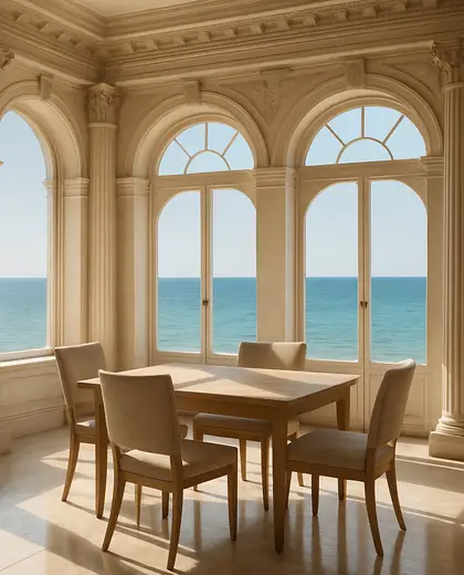 neoclassical building — informal dining room (ocean)