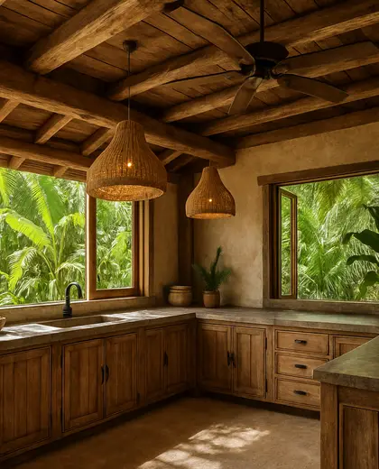 rustic house — kitchen (tropical)