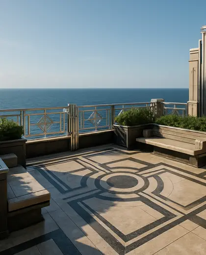 art deco yard — roof (ocean)