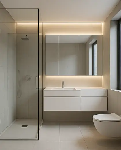 minimalist house — bathroom (urban)