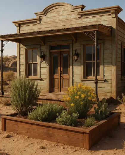 vintage salon — raised garden bed (desert)