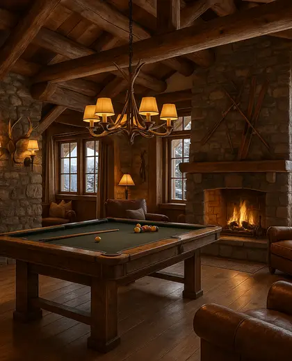 rustic home — game room (alpine)