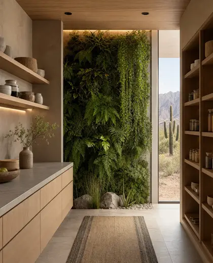 japandi vertical garden — pantry (desert)