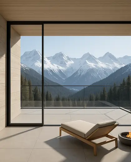 minimalist apartment — terrace (alpine)