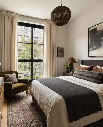 eclectic apartment — guest room (space)