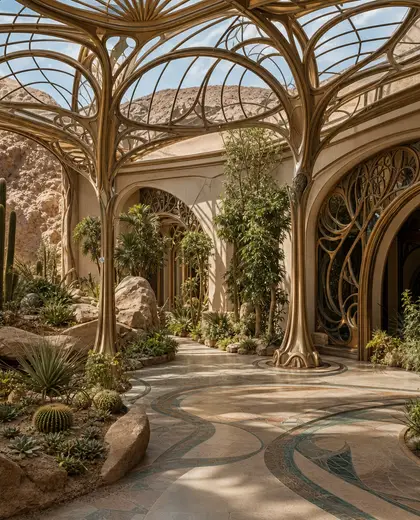 art nouveau garden — atrium (desert)