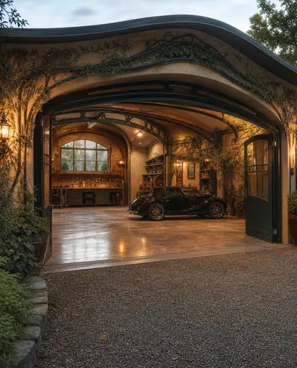 art nouveau office space — garage (rural)