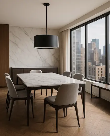 modern apartment — formal dining room (urban)