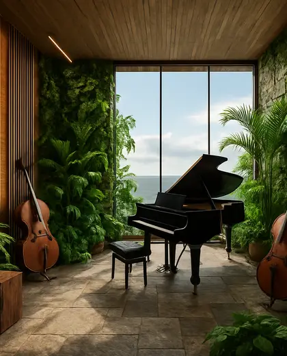 sustainable indoor garden — music room (ocean)