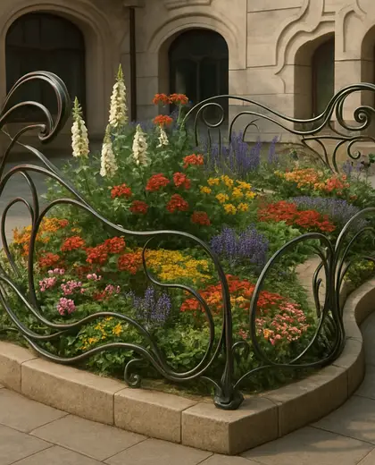 art nouveau garden — flower bed (urban)