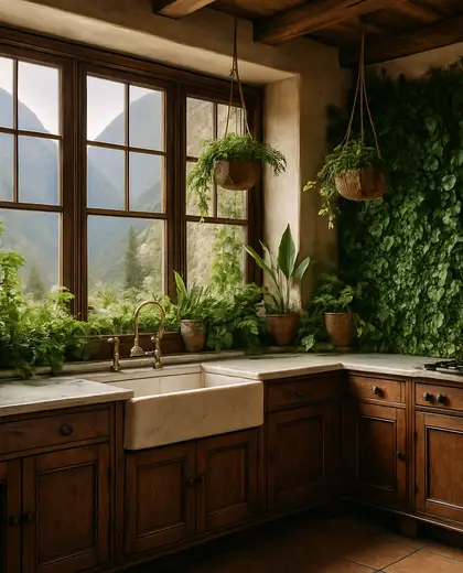 vintage indoor garden — kitchen (mountain)