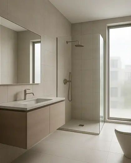 minimalist house — bathroom (urban)