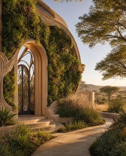 art nouveau vertical garden — front yard (savanna)